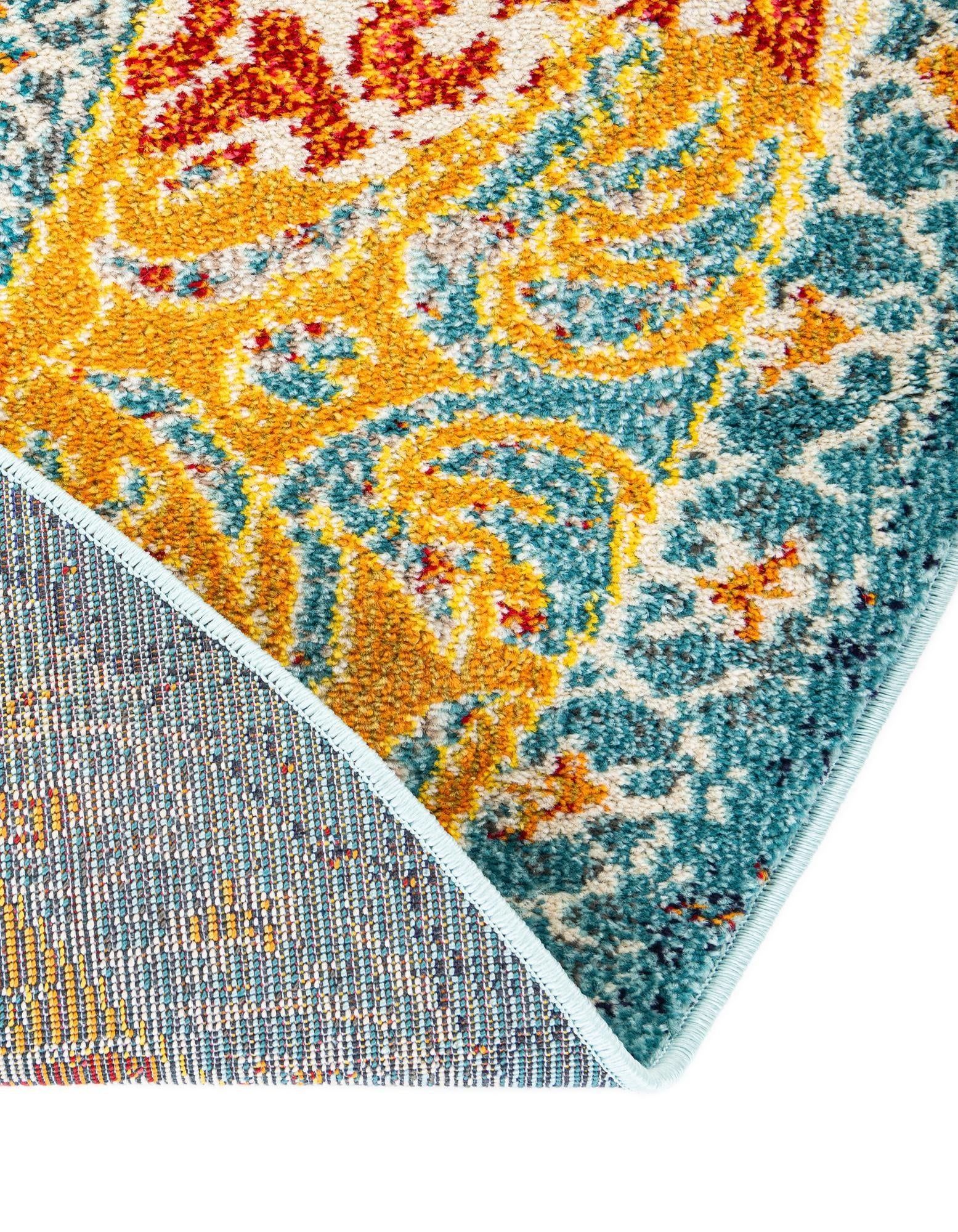4' x 4' Washable Carnevale Round Rug