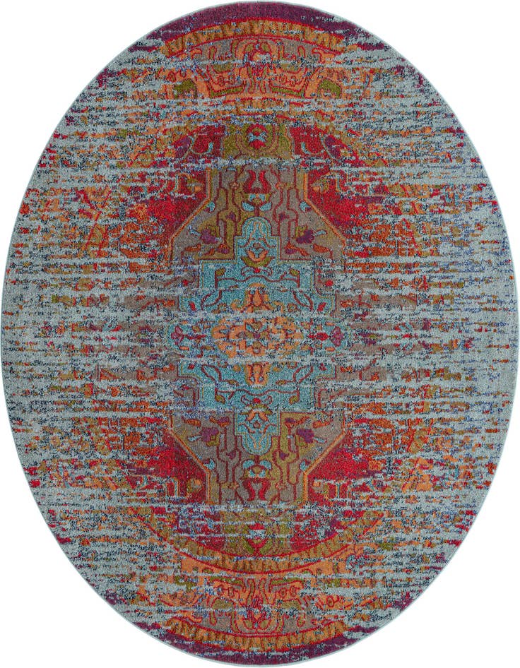 Detail image of 8' x 8' Washable Carnevale Round Rug