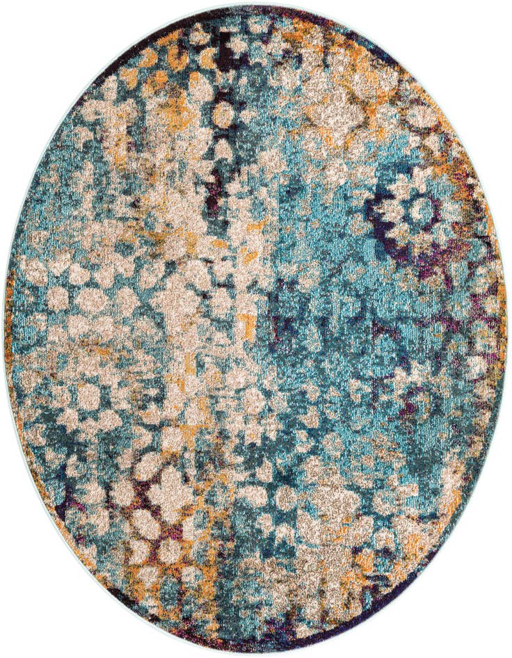 Detail image of 6' x 6' Washable Carnevale Round Rug