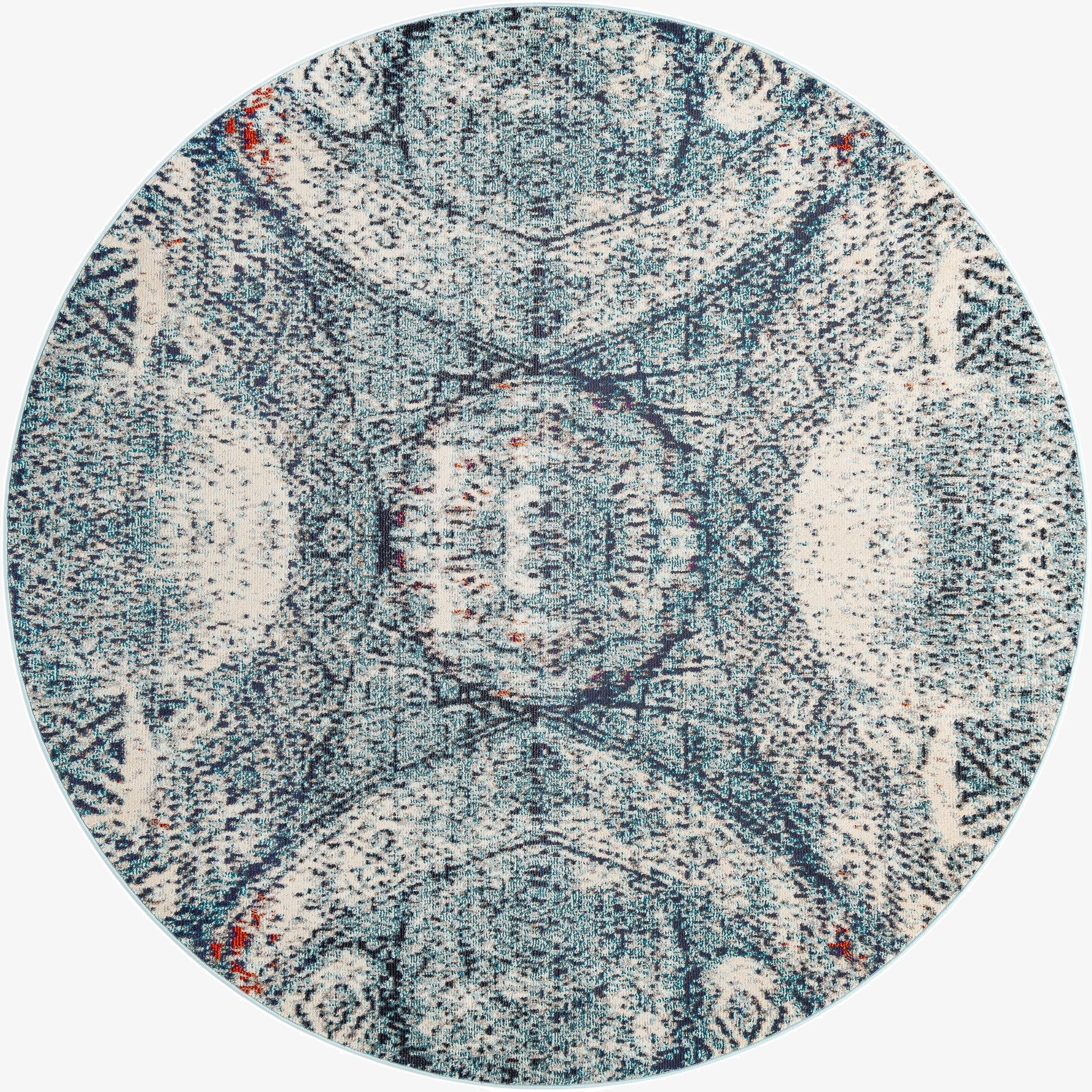 8' x 8' Washable Carnevale Round Rug
