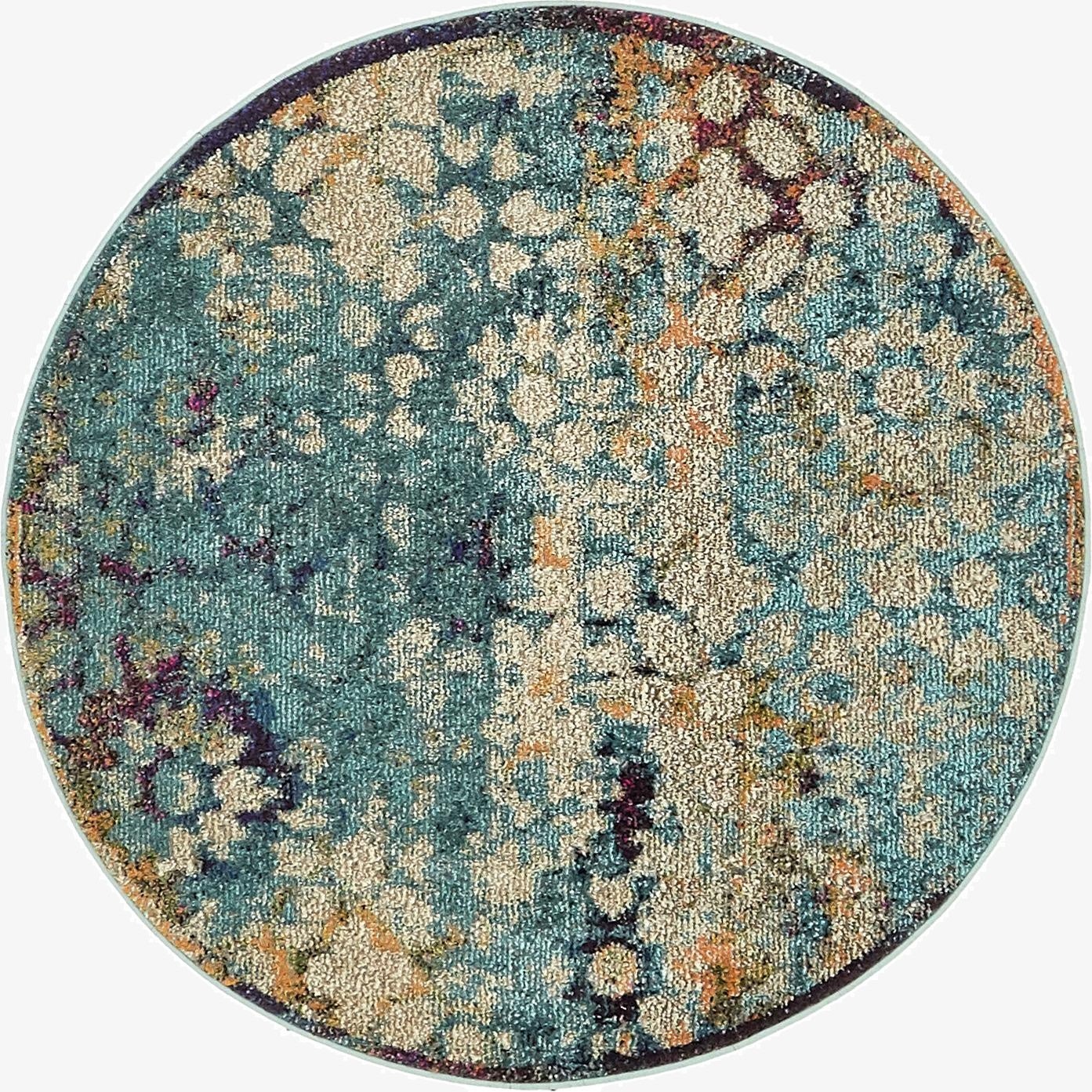4' x 4' Washable Carnevale Round Rug