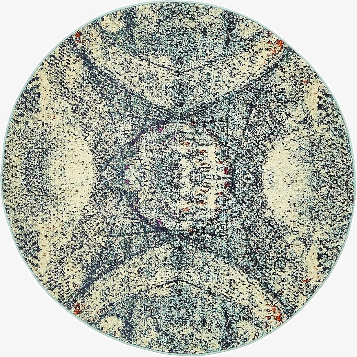 4' x 4' Washable Carnevale Round Rug