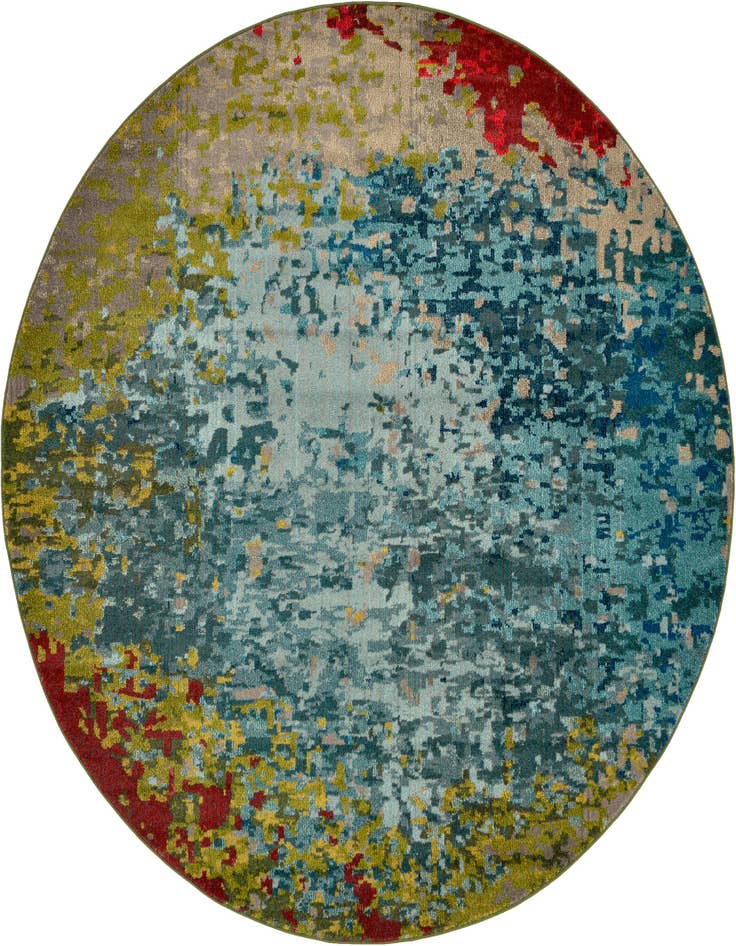 Detail image of 8' x 8' Washable Casablanca Round Rug
