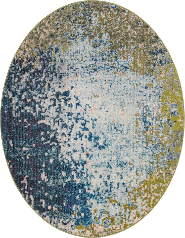Detail image of 5' x 5' Washable Casablanca Round Rug