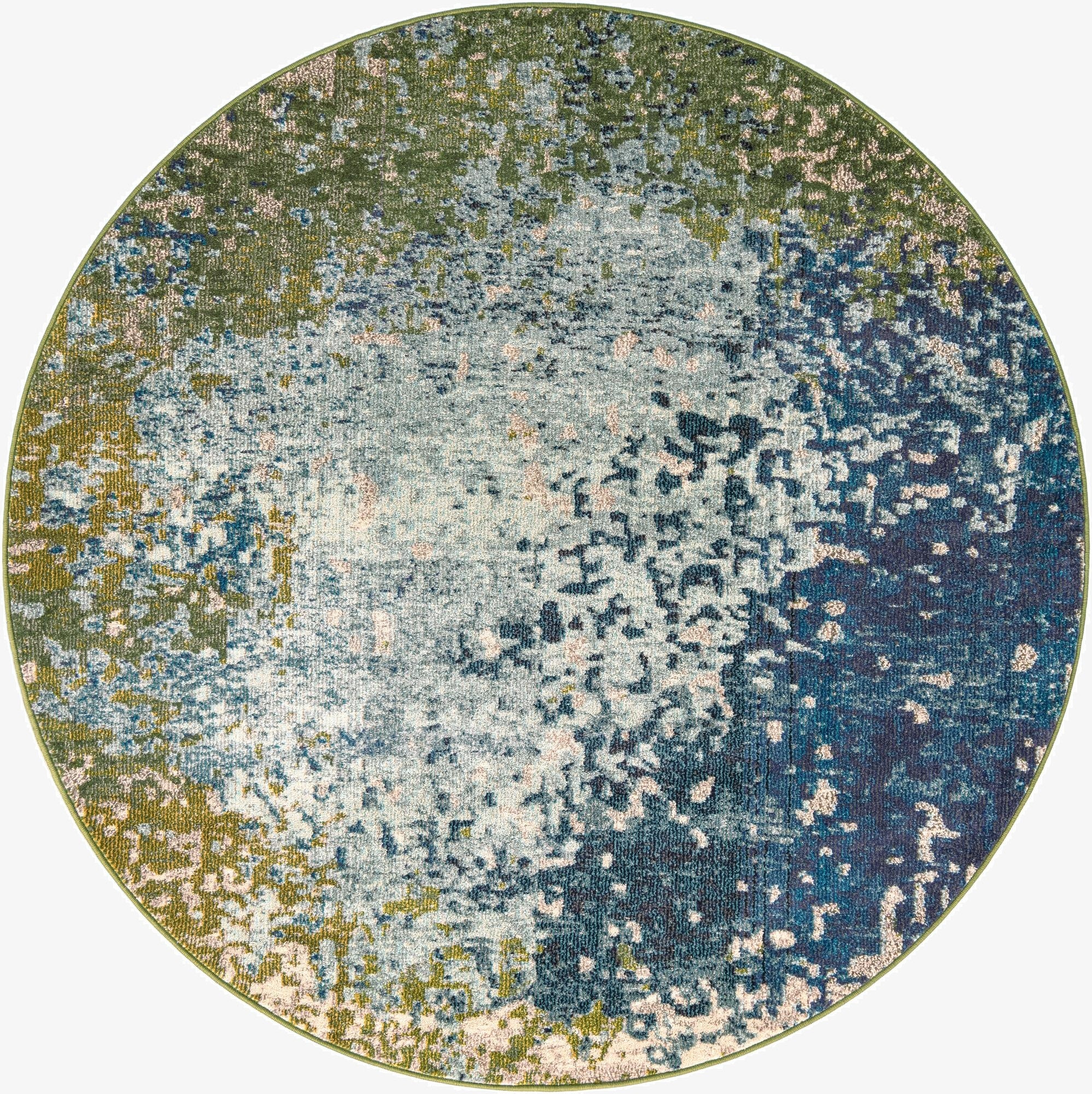 Primary image 6' x 6'  Washable Casablanca Round Rug