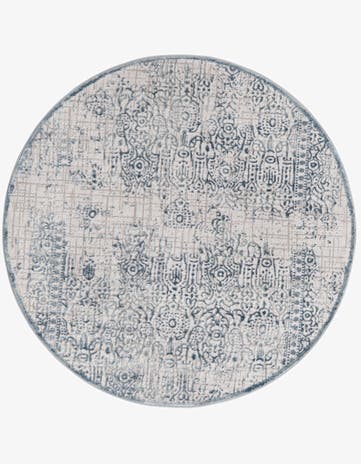 Blue Chesterfield Round Rug