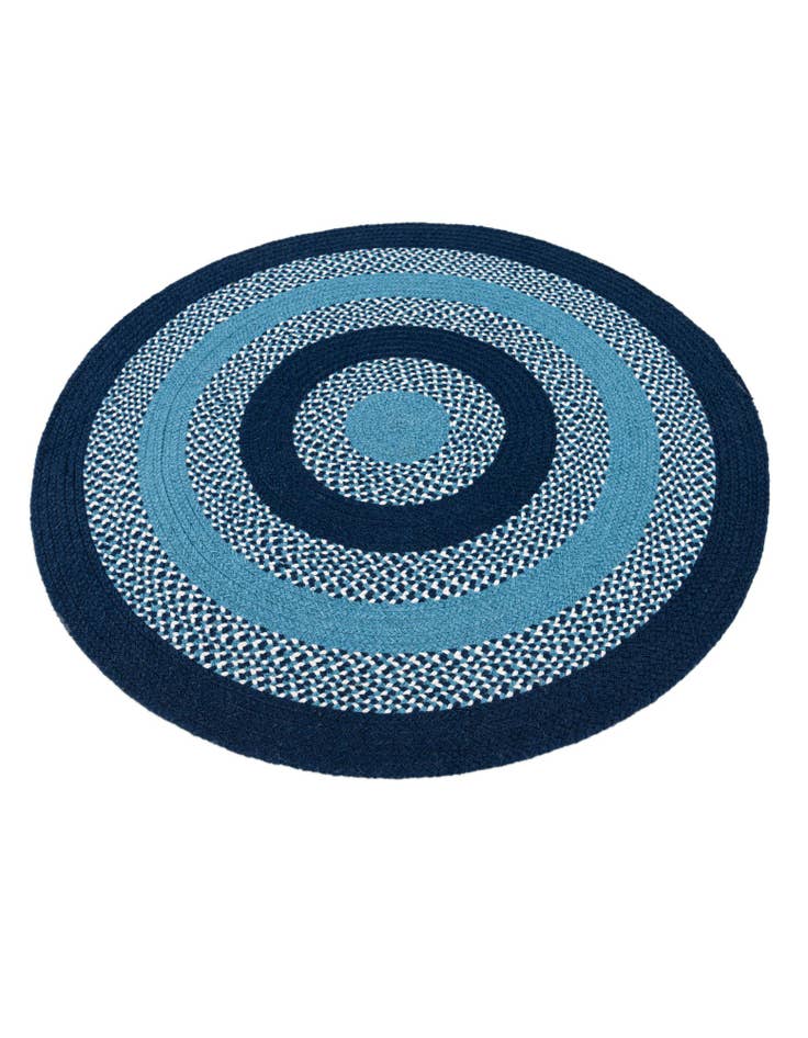 Detail image of 3' 7 x 3' 7  Hand Woven Chindi Cotton Round Rug