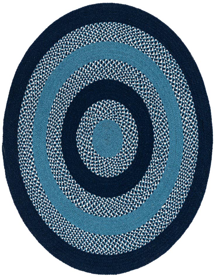 Detail image of 3' 7 x 3' 7 Hand Woven Chindi Cotton Round Rug