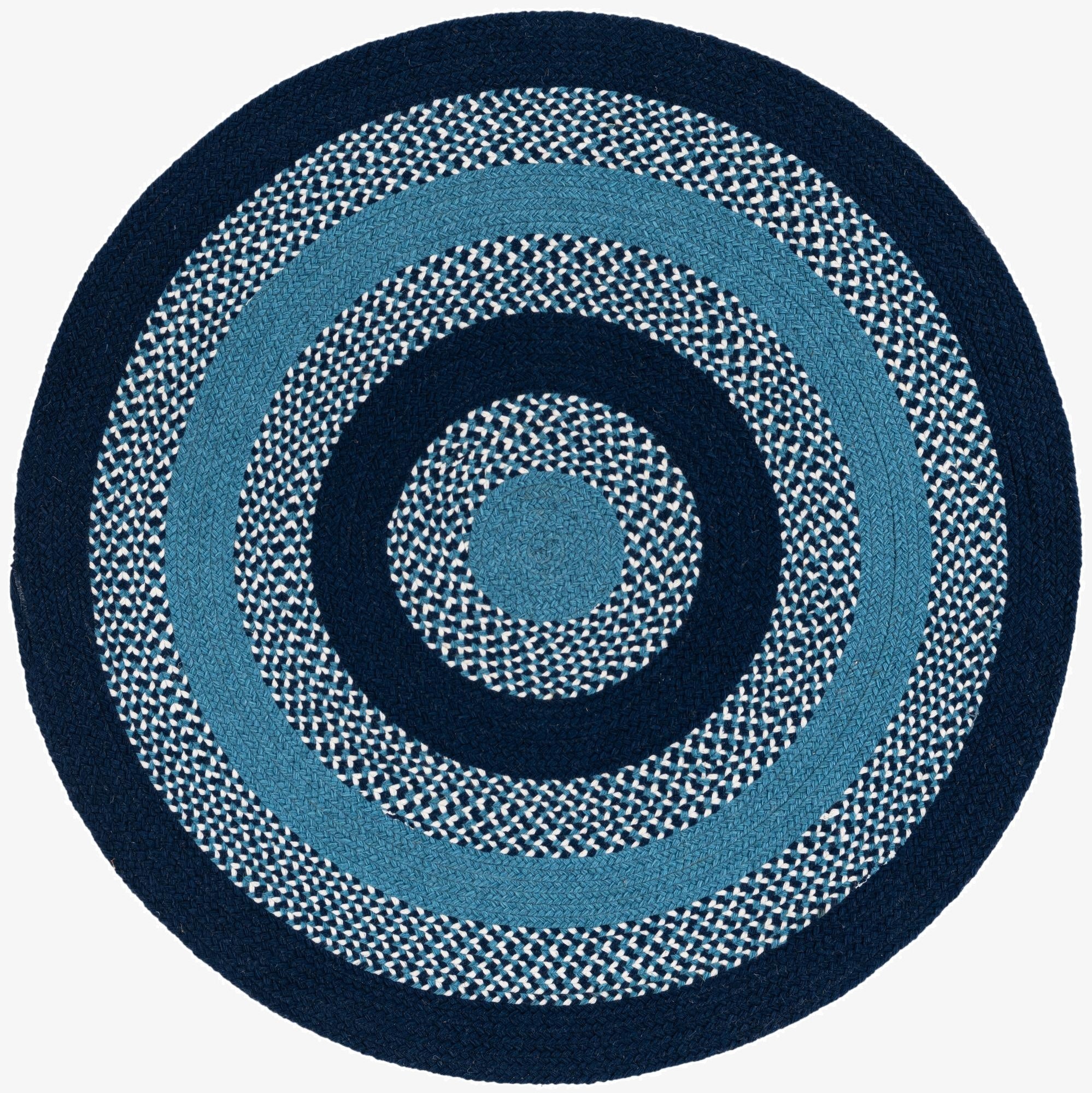 3' 7 x 3' 7  Hand Woven Chindi Cotton Round Rug