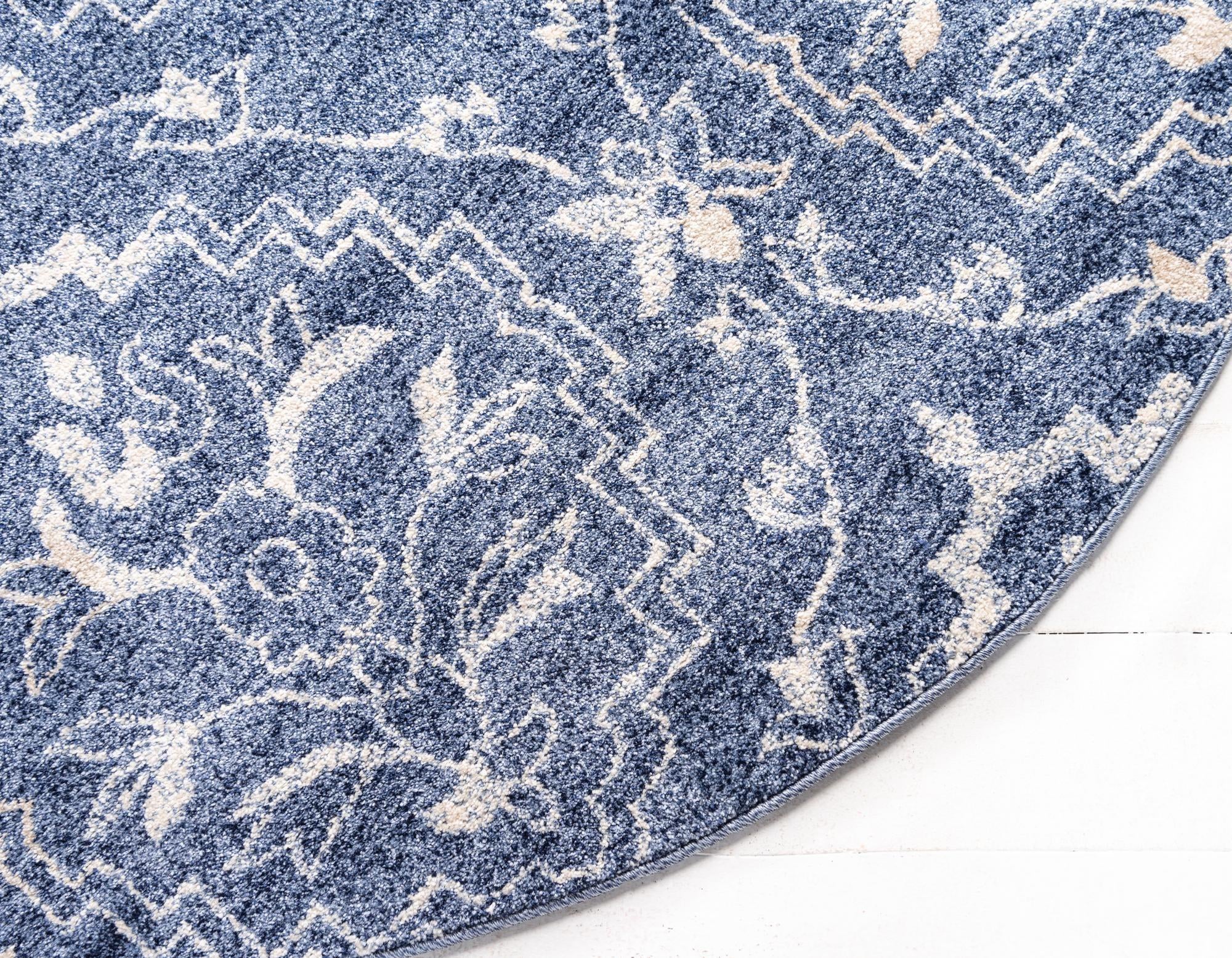 6' x 6' Damask Round Rug