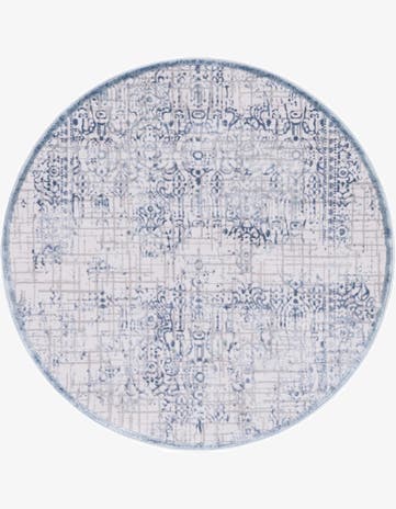 Blue Derbyshire Round Rug