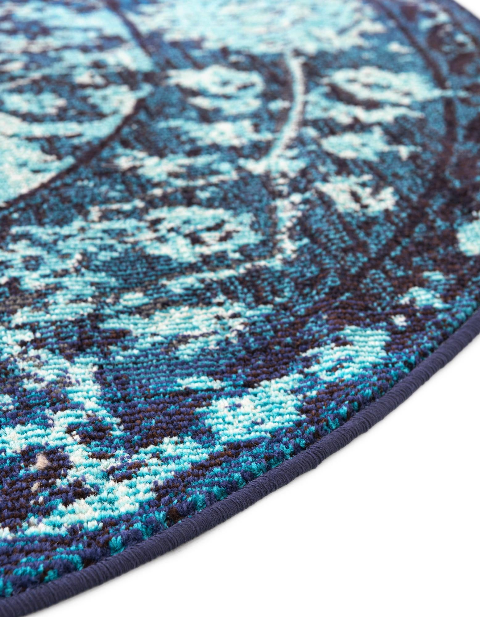 6' x 6' Washable Fleur Round Rug