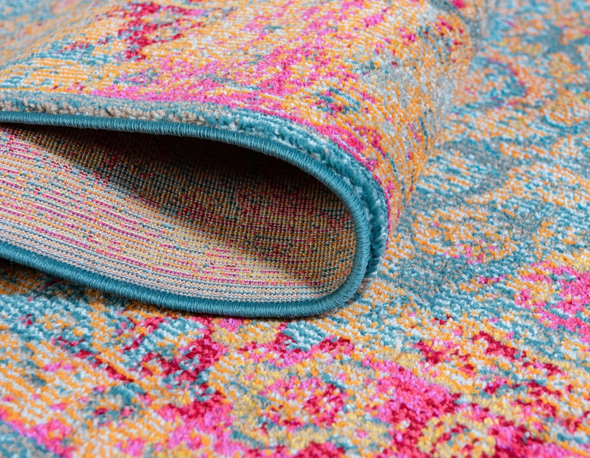 8' x 8' Washable Fleur Round Rug