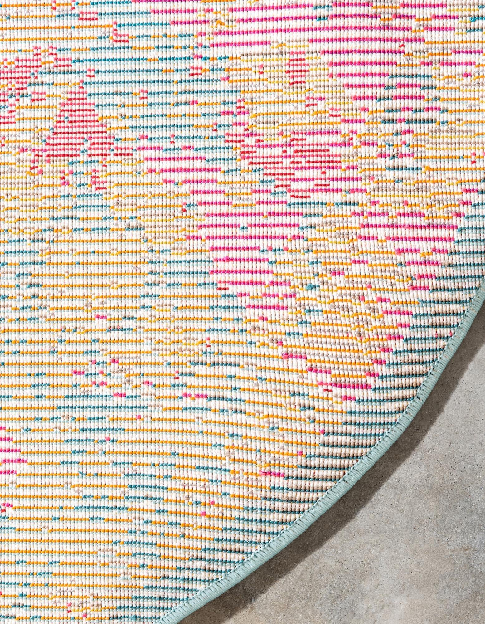 8' x 8' Washable Fleur Round Rug