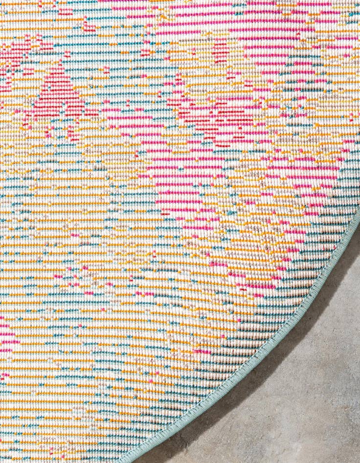Detail image of 8' x 8' Washable Fleur Round Rug