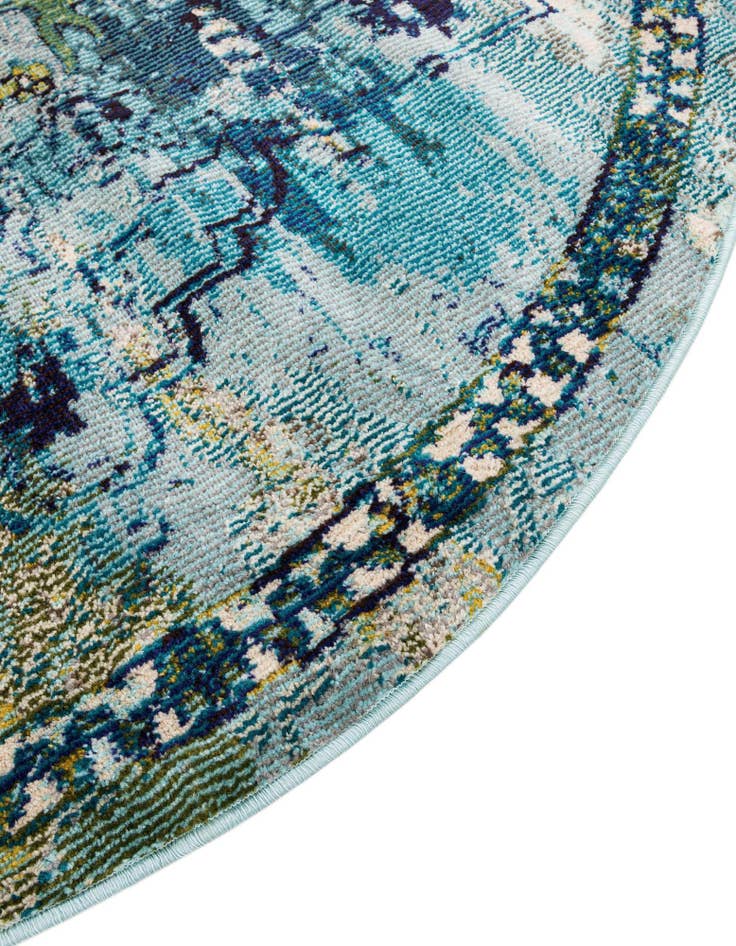 Detail image of 3' 3 x 3' 3 Washable Fleur Round Rug