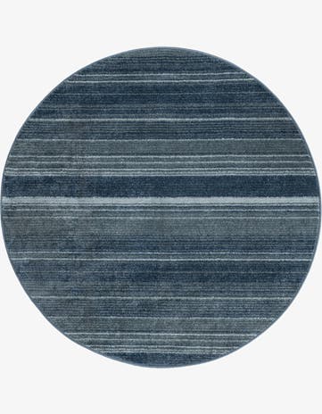 Blue Gemstone Round Rug