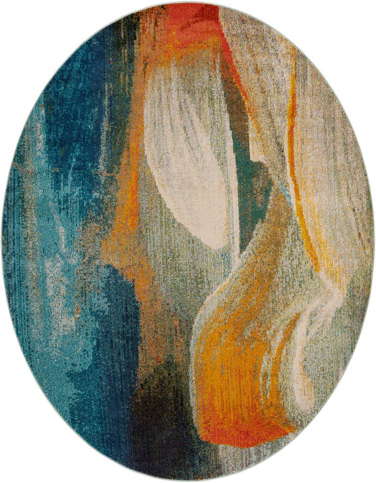 Detail image of 7' 10 x 7' 10 Washable Haerfest Round Rug