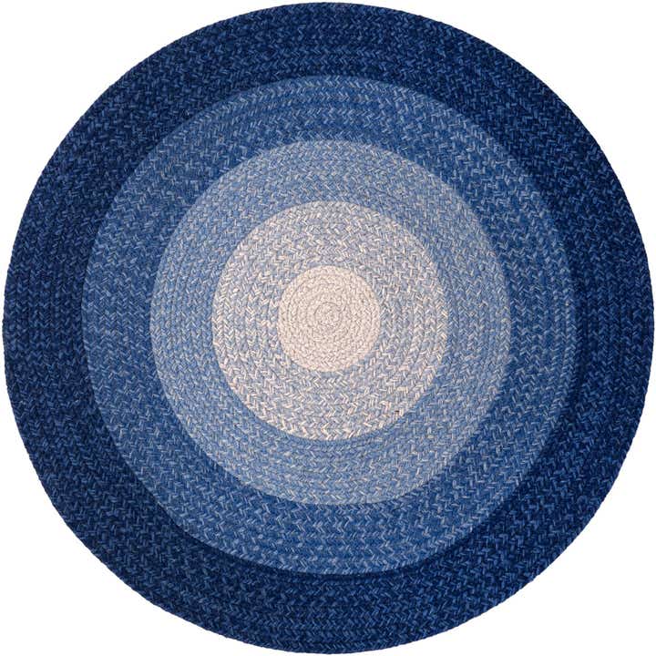 3' 1 x 3' 1 Handmade Hand Braided Wool Round Rug