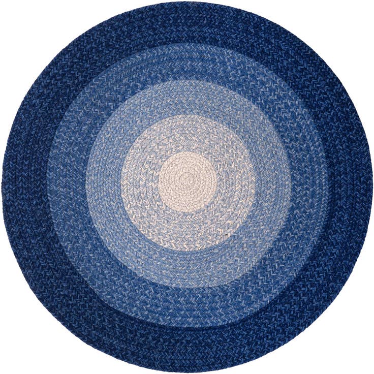Detail image of 3' 1 x 3' 1 Handmade Hand Braided Wool Round Rug