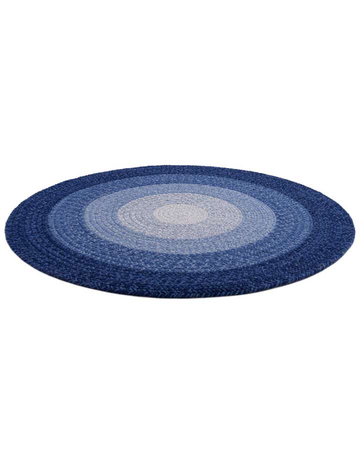 3' 1 x 3' 1 Handmade Hand Braided Wool Round Rug