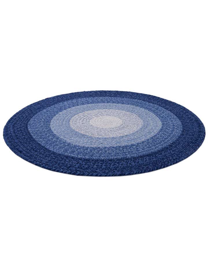 3' 1 x 3' 1 Handmade Hand Braided Wool Round Rug
