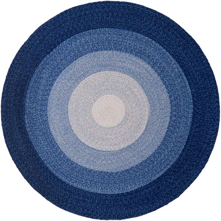 5' 1 x 5' 1 Handmade Hand Braided Wool Round Rug