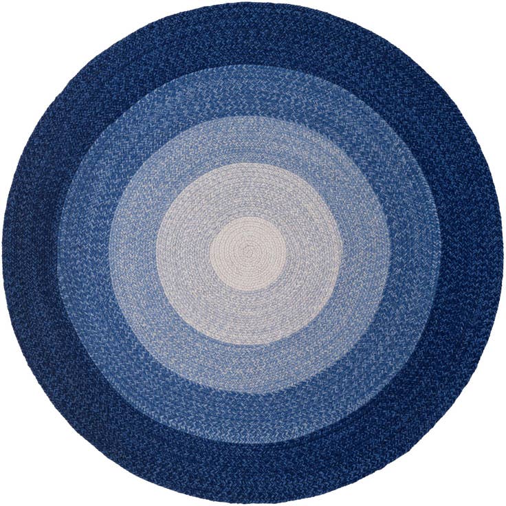 Detail image of 5' 1 x 5' 1 Handmade Hand Braided Wool Round Rug