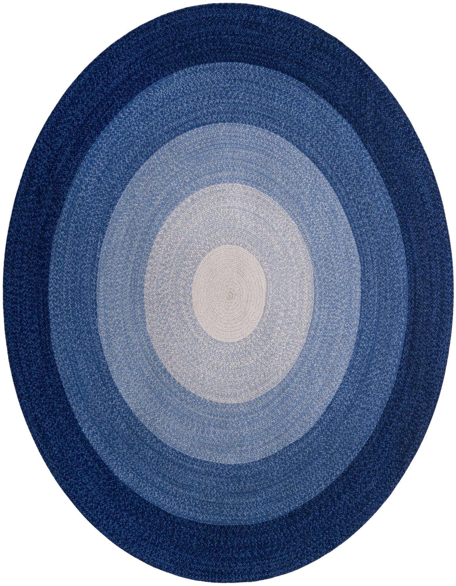 7' 10 x 7' 10 Handmade Hand Braided Wool Round Rug