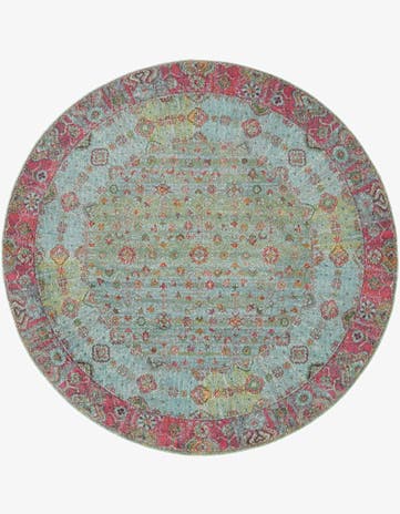 Blue Havana Round Rug