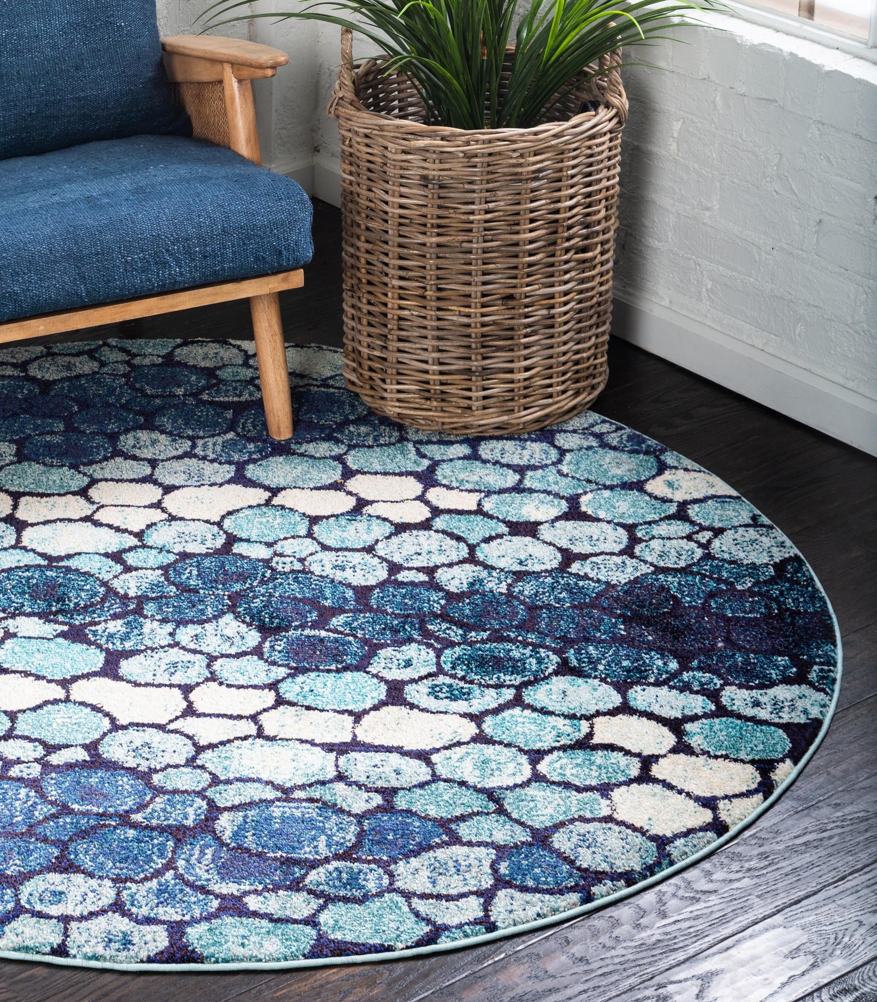 6' x 6' Washable Hyacinth Round Rug