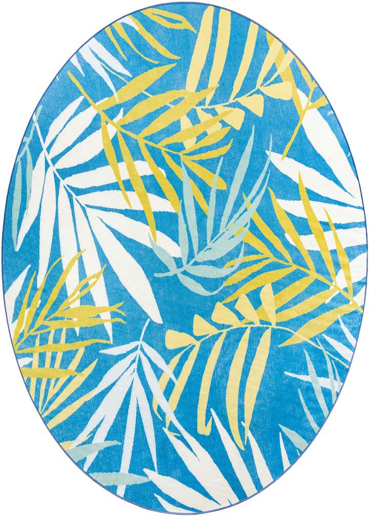 10' x 10' Easy-Clean Jill Zarin Caribbean Indoor / Outdoor Round Rug