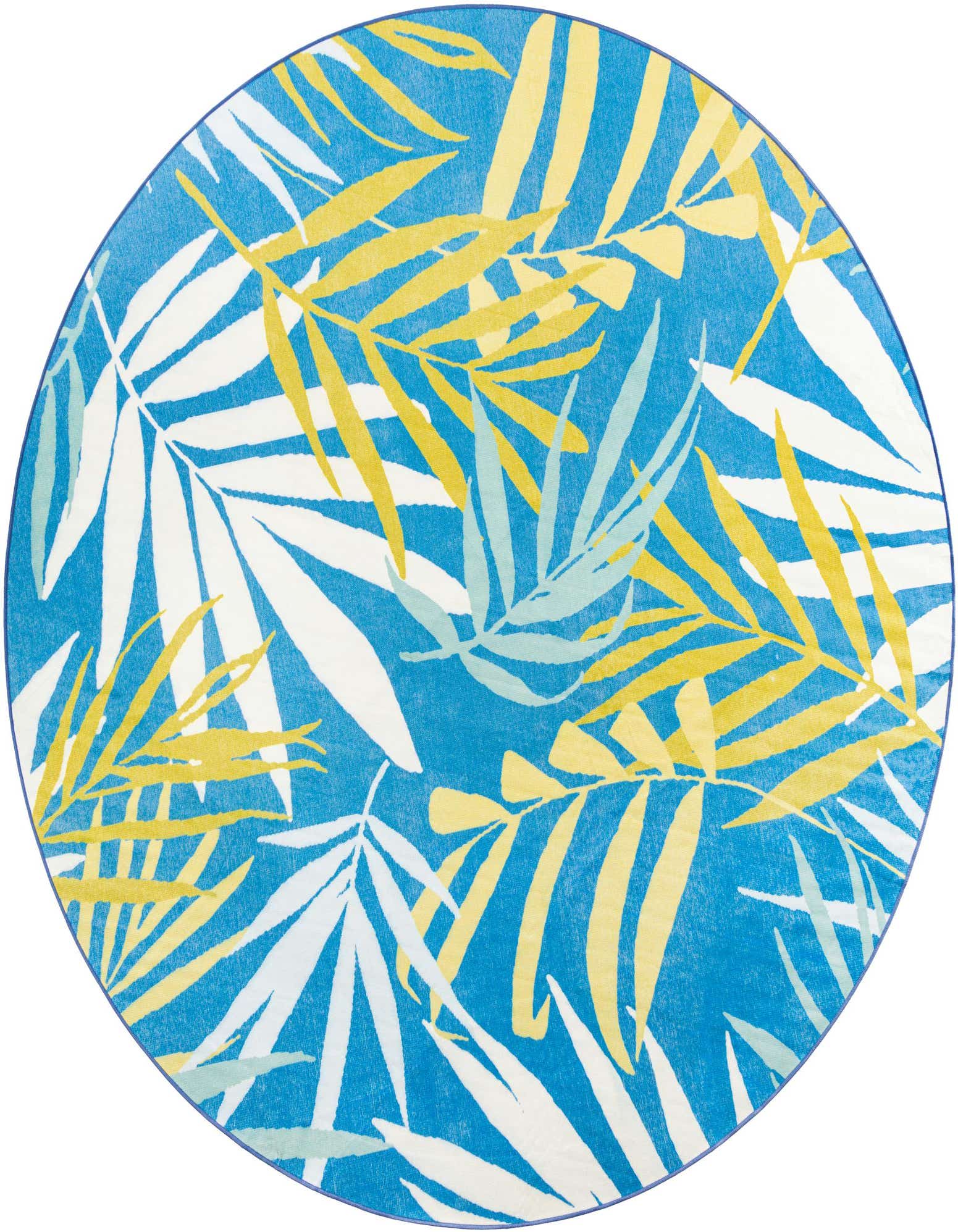 10' x 10' Easy-Clean Jill Zarin Caribbean Indoor / Outdoor Round Rug