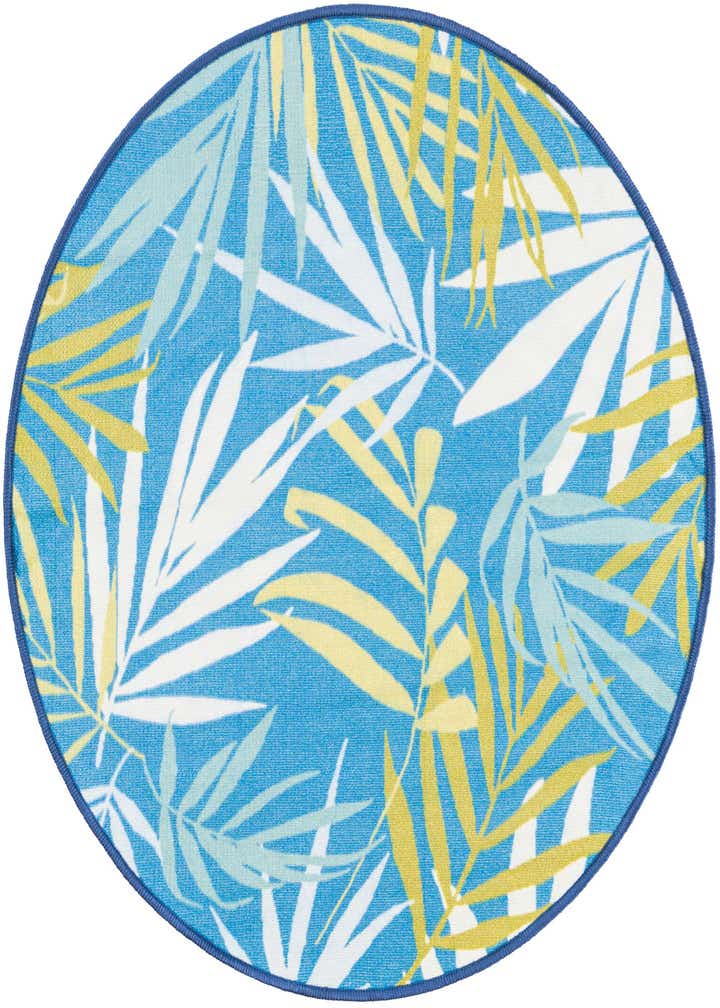 3' 3 x 3' 3 Easy-Clean Jill Zarin Caribbean Indoor / Outdoor Round Rug
