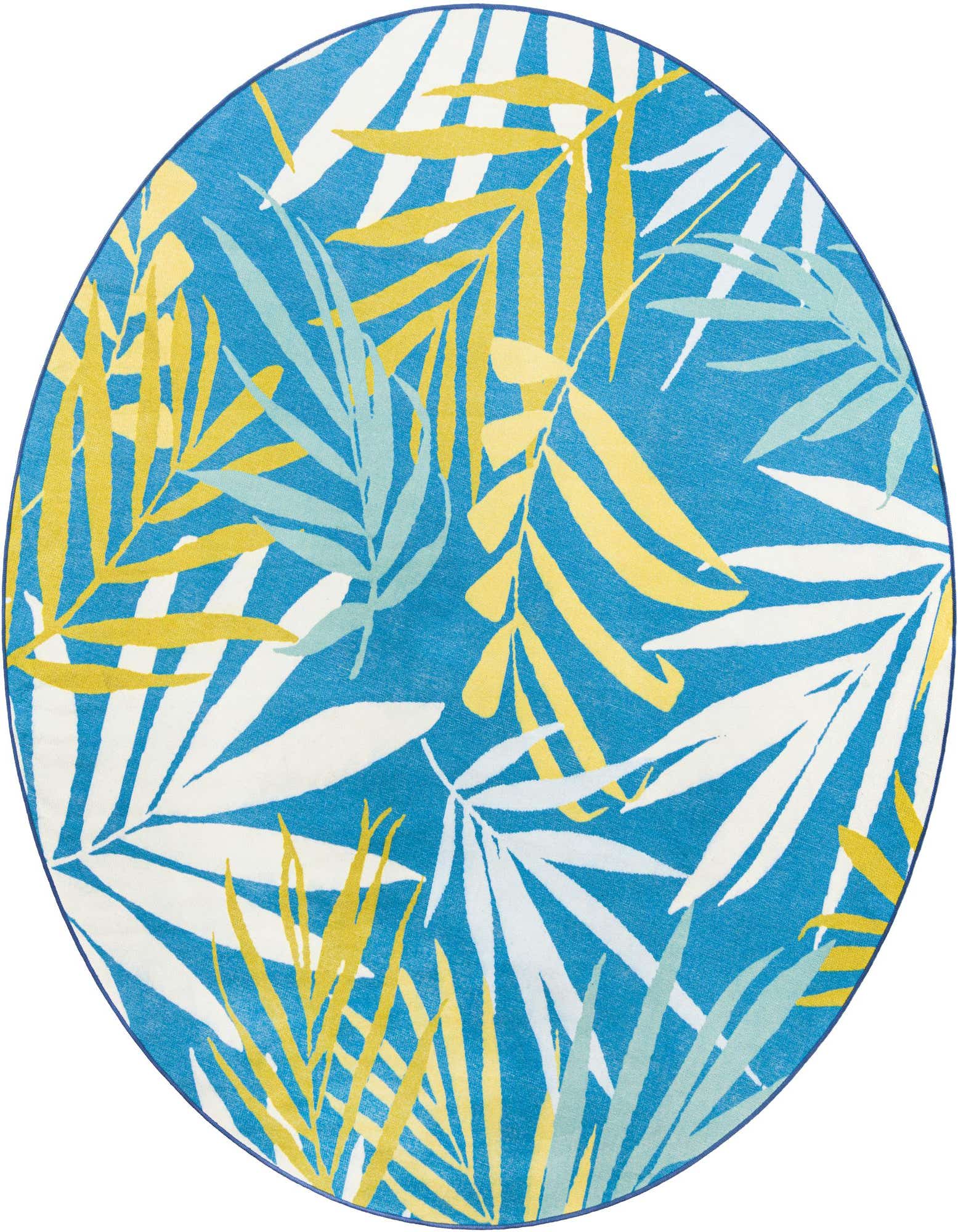 7' 10 x 7' 10 Easy-Clean Jill Zarin Caribbean Indoor / Outdoor Round Rug
