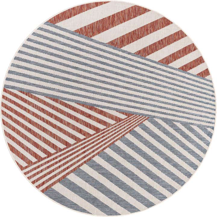 6' 7 x 6' 7 Easy-Clean Jill Zarin Indoor / Outdoor Round Rug