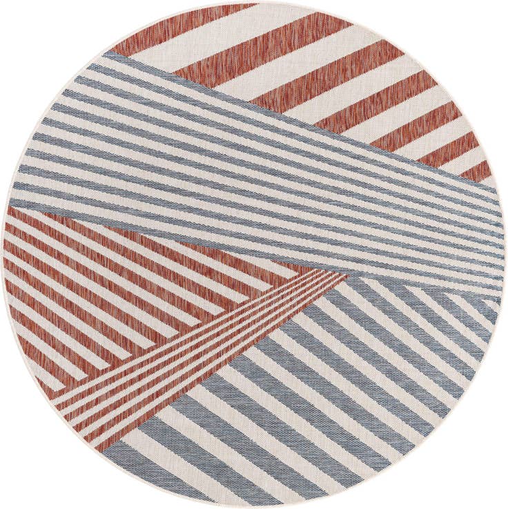 Detail image of 6' 7 x 6' 7 Easy-Clean Jill Zarin Indoor / Outdoor Round Rug
