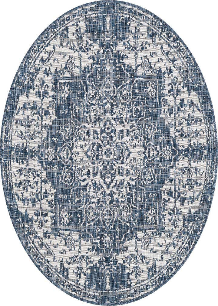 4' x 4' Easy-Clean Jill Zarin Dubai Indoor / Outdoor Round Rug