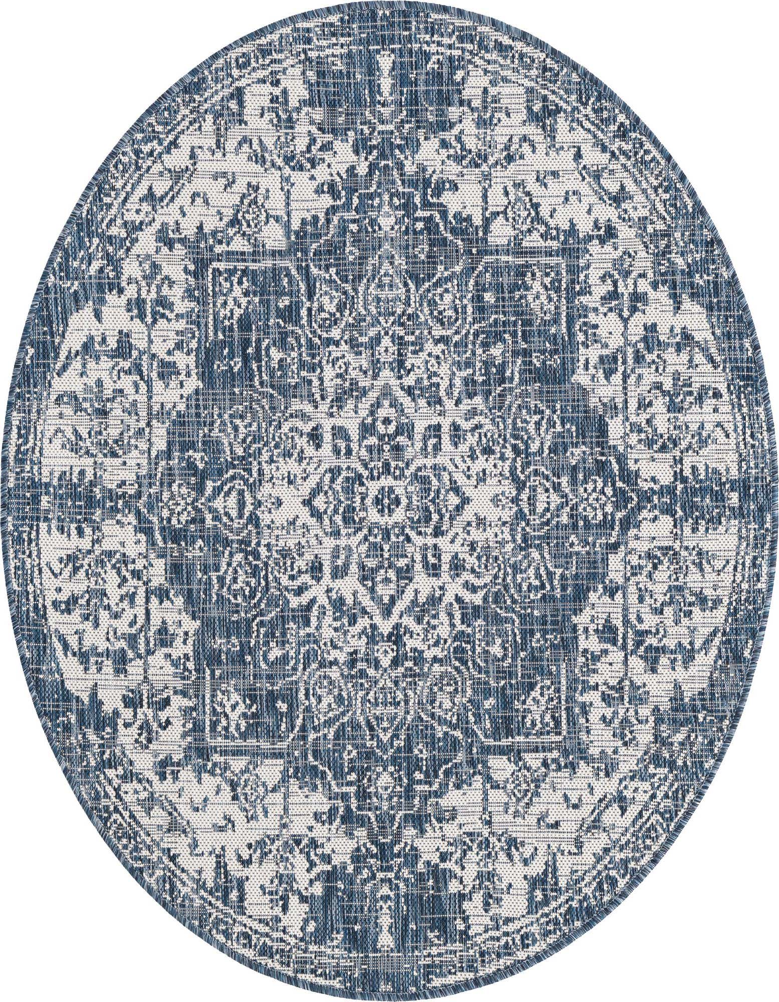 4' x 4' Easy-Clean Jill Zarin Dubai Indoor / Outdoor Round Rug