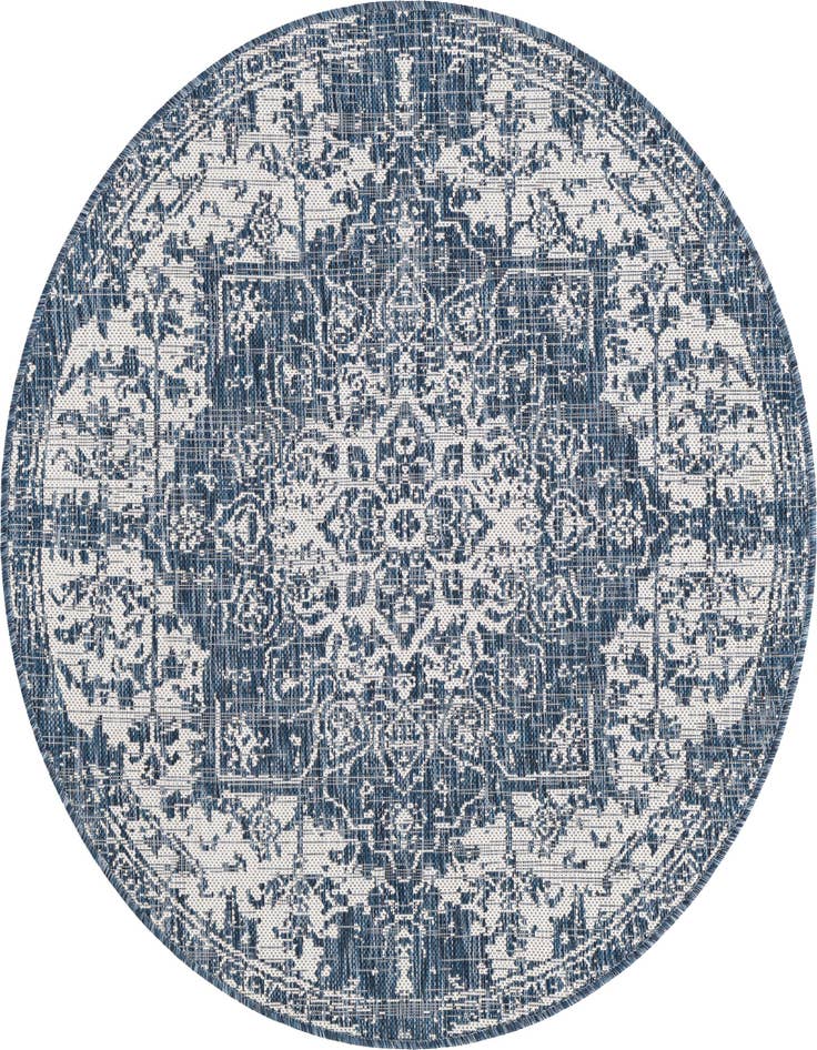 Detail image of 4' x 4' Easy-Clean Jill Zarin Dubai Indoor / Outdoor Round Rug