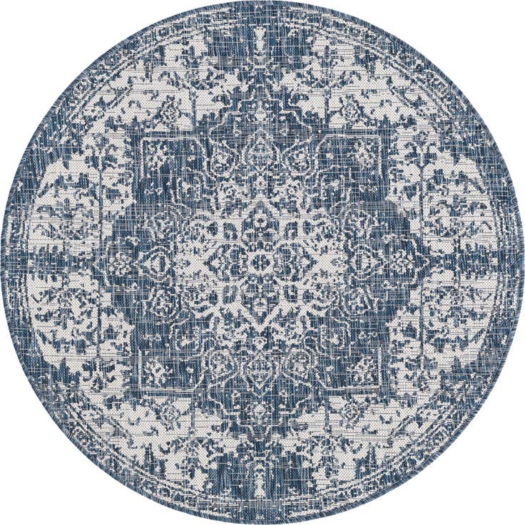 Detail image of 4' x 4' Easy-Clean Jill Zarin Dubai Indoor / Outdoor Round Rug