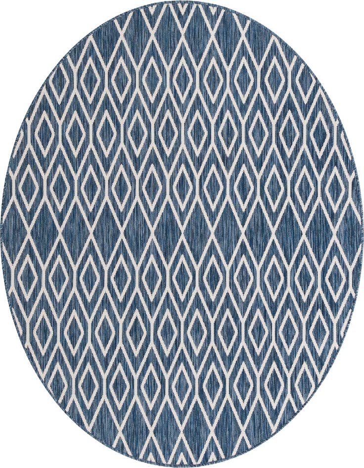 Detail image of 6' 7 x 6' 7 Easy-Clean Jill Zarin Turks and Caicos Indoor / Outdoor Round Rug