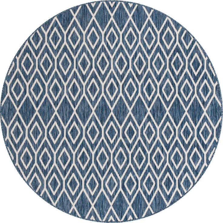 Detail image of 6' 7 x 6' 7 Easy-Clean Jill Zarin Turks and Caicos Indoor / Outdoor Round Rug