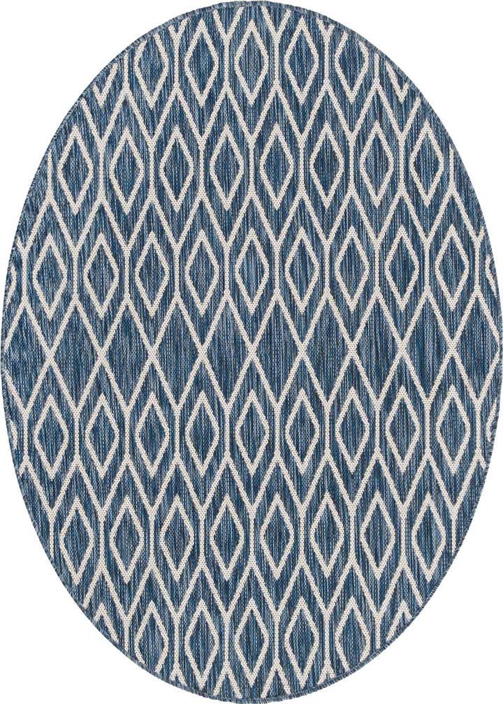4' x 4' Easy-Clean Jill Zarin Turks and Caicos Indoor / Outdoor Round Rug