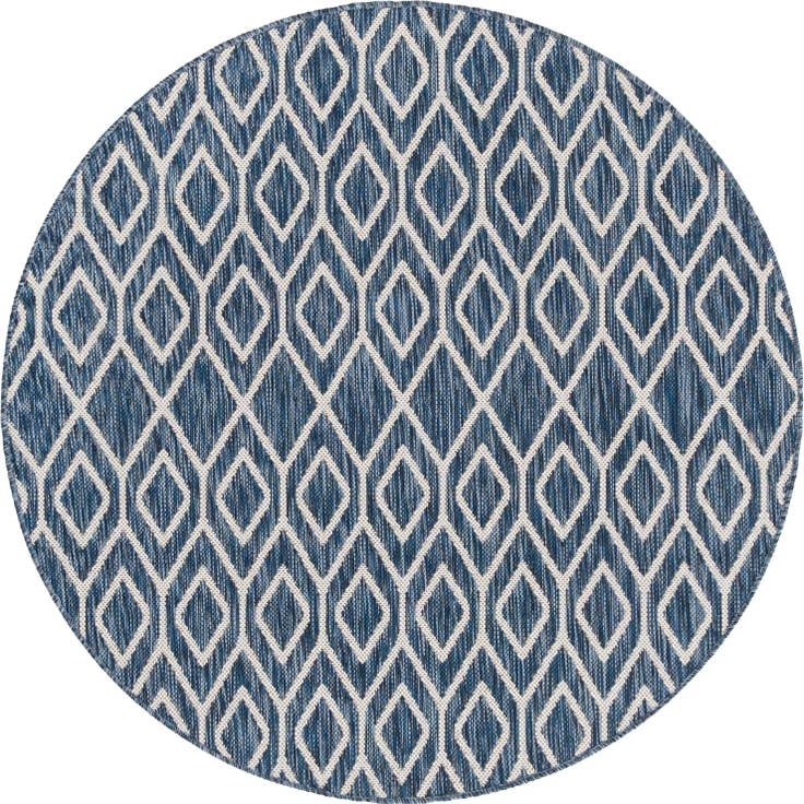 Detail image of 4' x 4' Easy-Clean Jill Zarin Turks and Caicos Indoor / Outdoor Round Rug