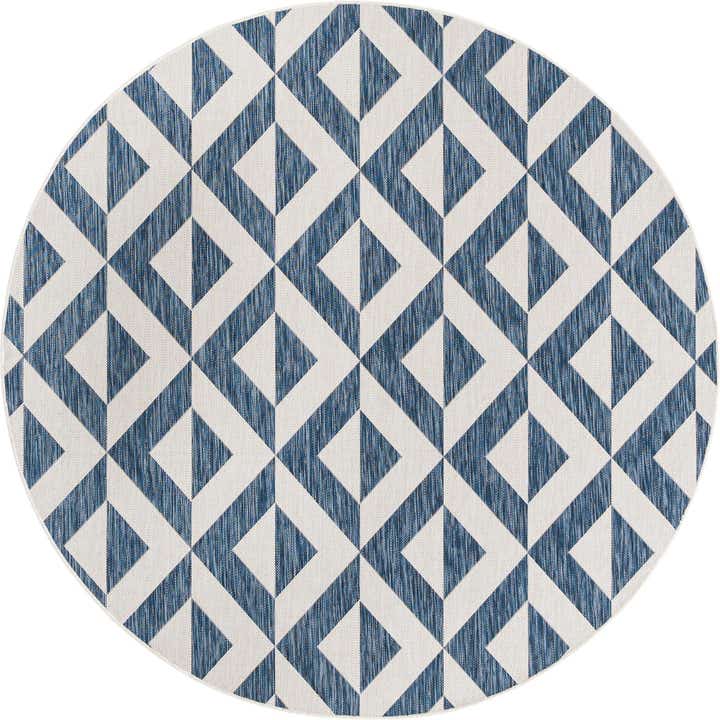 6' 7 x 6' 7 Easy-Clean Jill Zarin Napa Indoor / Outdoor Round Rug