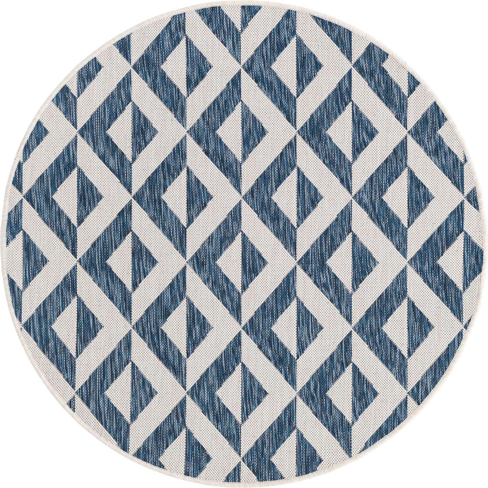 4' x 4' Easy-Clean Jill Zarin Napa Indoor / Outdoor Round Rug