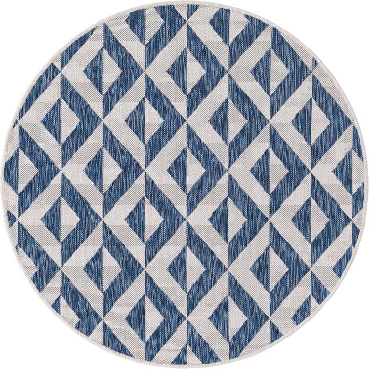 4' x 4' Easy-Clean Jill Zarin Napa Indoor / Outdoor Round Rug