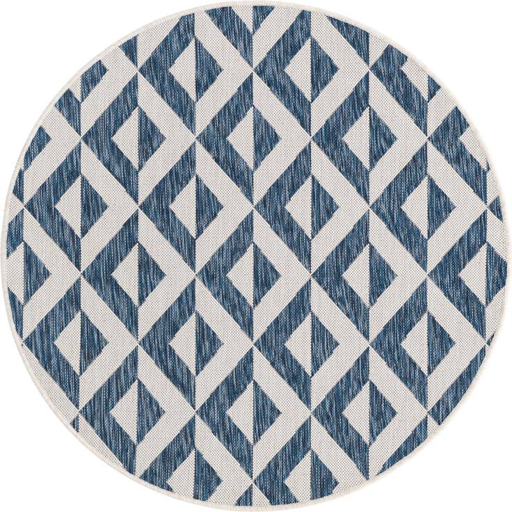 Detail image of 4' x 4' Easy-Clean Jill Zarin Napa Indoor / Outdoor Round Rug