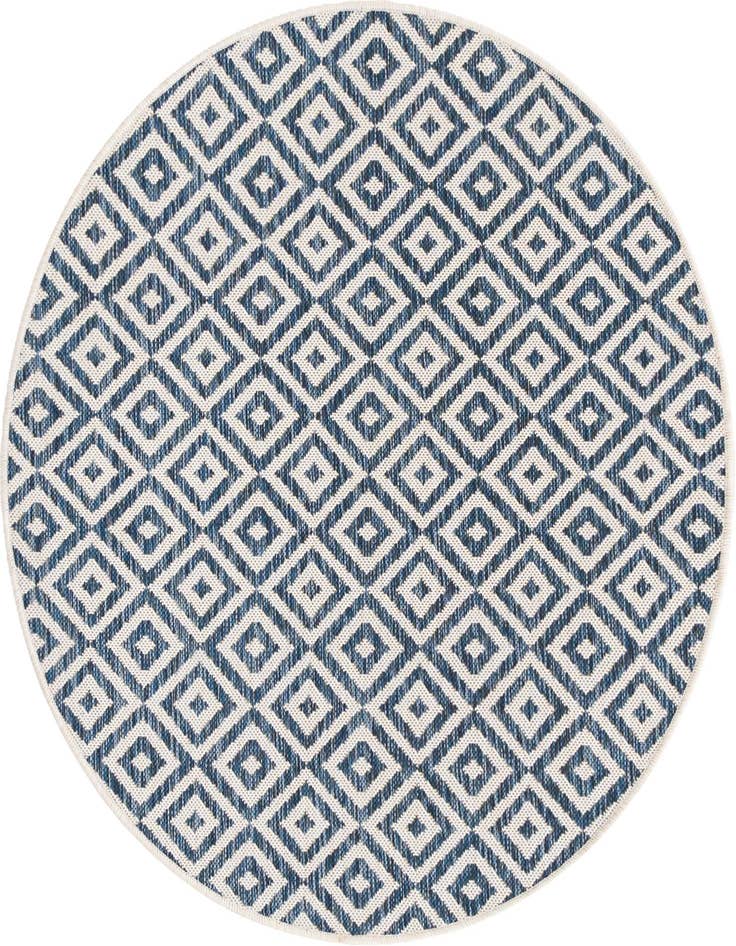 Detail image of 4' x 4' Easy-Clean Jill Zarin Costa Rica Indoor / Outdoor Round Rug